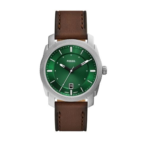 Đồng hồ nam Fossil MACHINE dây da 42MM mặt xanh lá FS6085