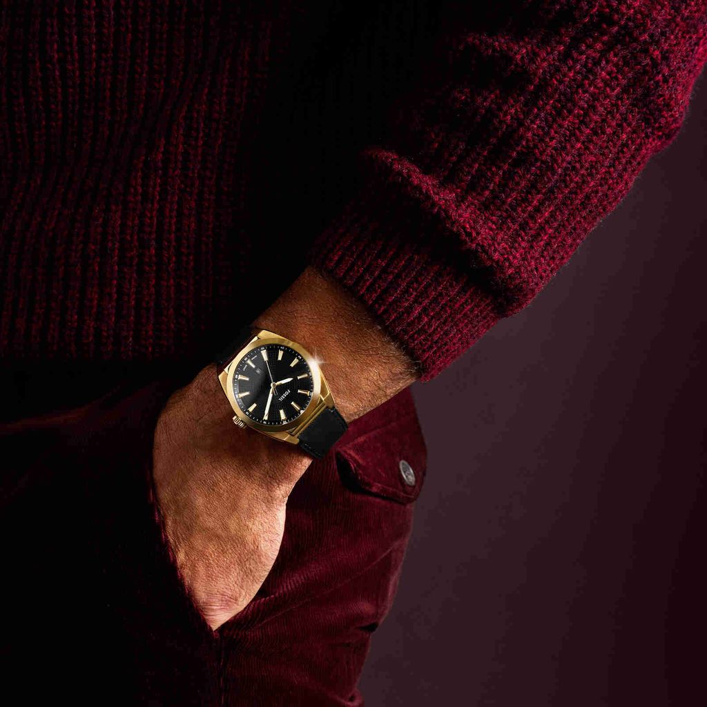 Đồng hồ nam Fossil EVERETT 42MM dây da đen FS6089