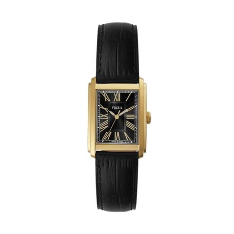 Đồng hồ nam Fossil CARRAWAY FS6091 mặt đen 30mm, dây da đen