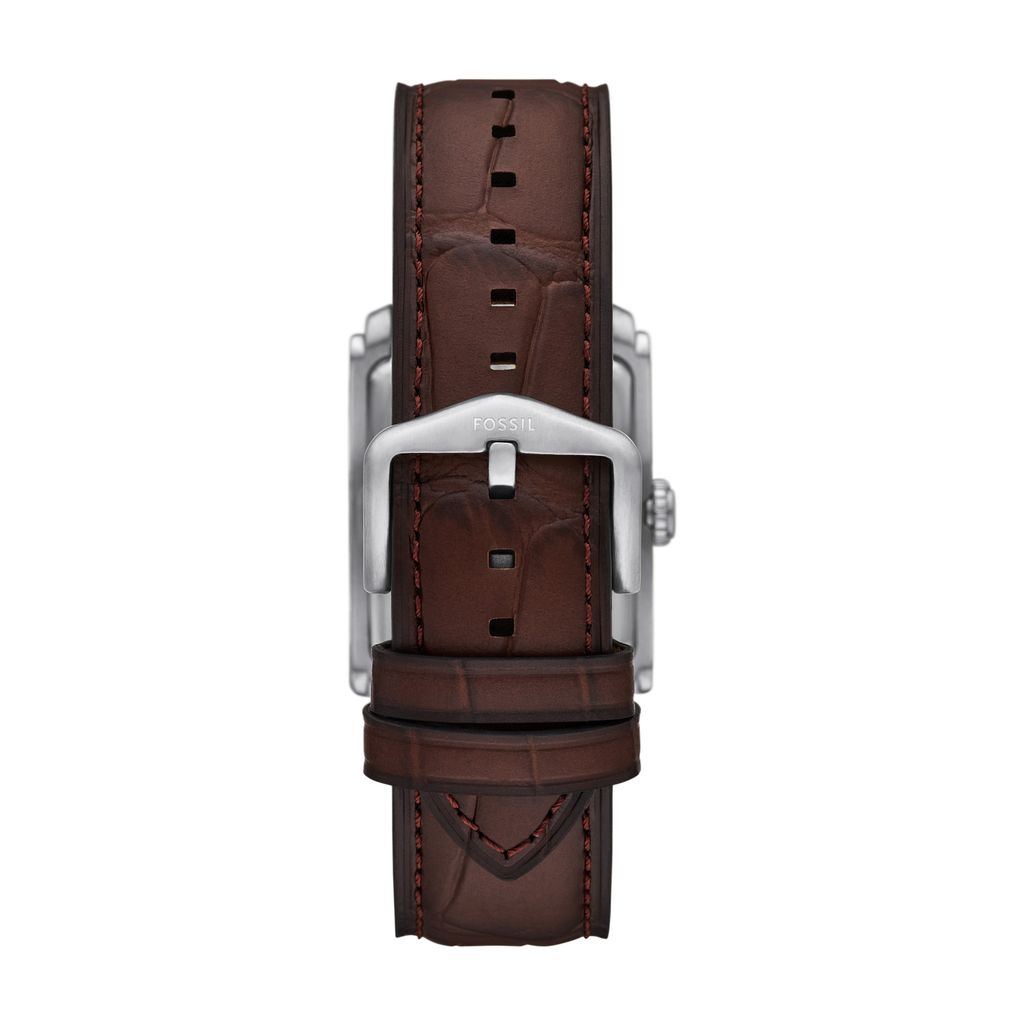Đồng hồ nam Fossil Carraway dây da, mặt 30MM, màu xanh dương nhạt, FS6110