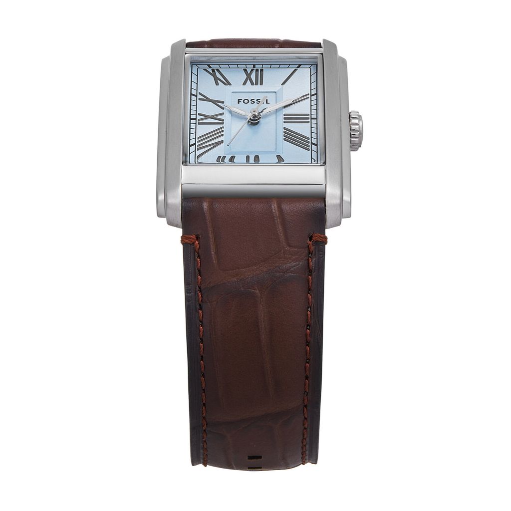 Đồng hồ nam Fossil Carraway dây da, mặt 30MM, màu xanh dương nhạt, FS6110