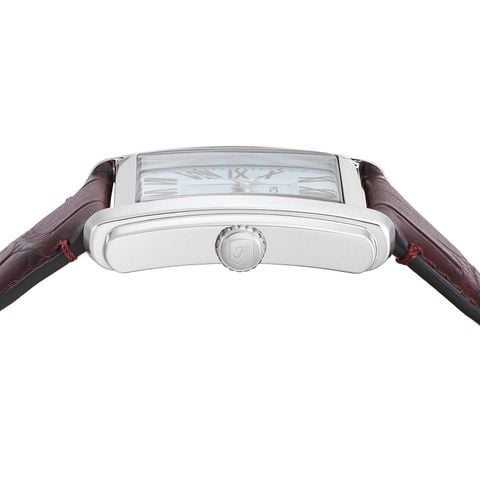 Đồng hồ nam Fossil Carraway dây da, mặt 30MM, màu xanh dương nhạt, FS6110