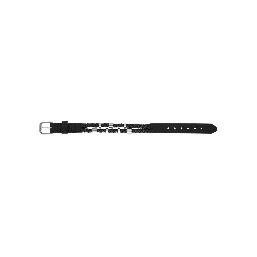 Vòng tay Fossil dây da đen cá tính JF04473040