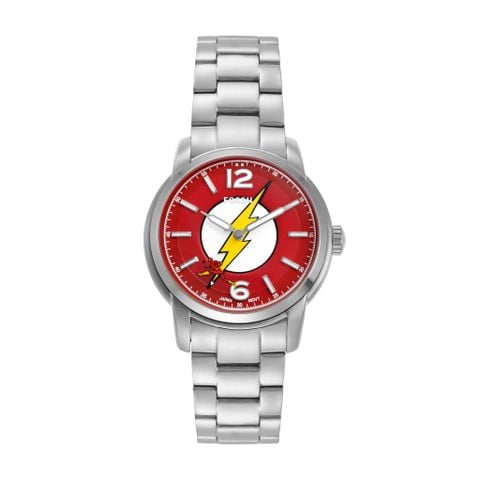 Đồng hồ Fossil The Flash limited 999 chiếc, dây thép không gỉ, mặt số 40 MM Unisex, màu đỏ, LE1162