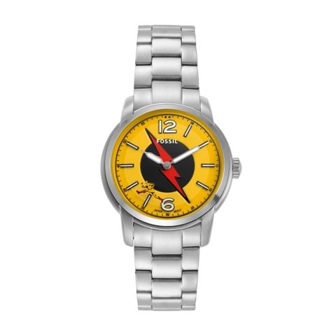 Đồng hồ Fossil The Flash limited 999 chiếc, dây thép không gỉ, mặt số 40 MM Unisex, màu vàng, LE1163