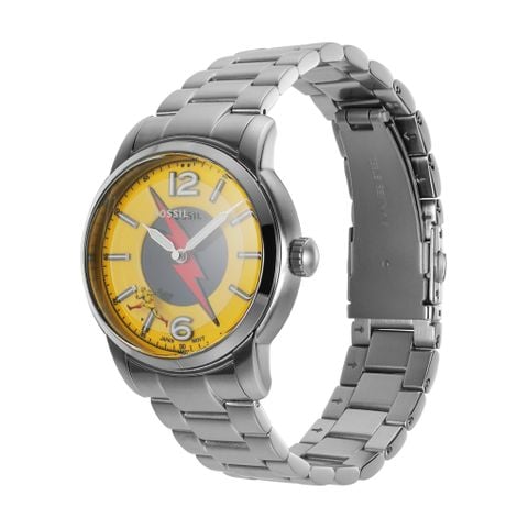 Đồng hồ Fossil The Flash limited 999 chiếc, dây thép không gỉ, mặt số 40 MM Unisex, màu vàng, LE1163