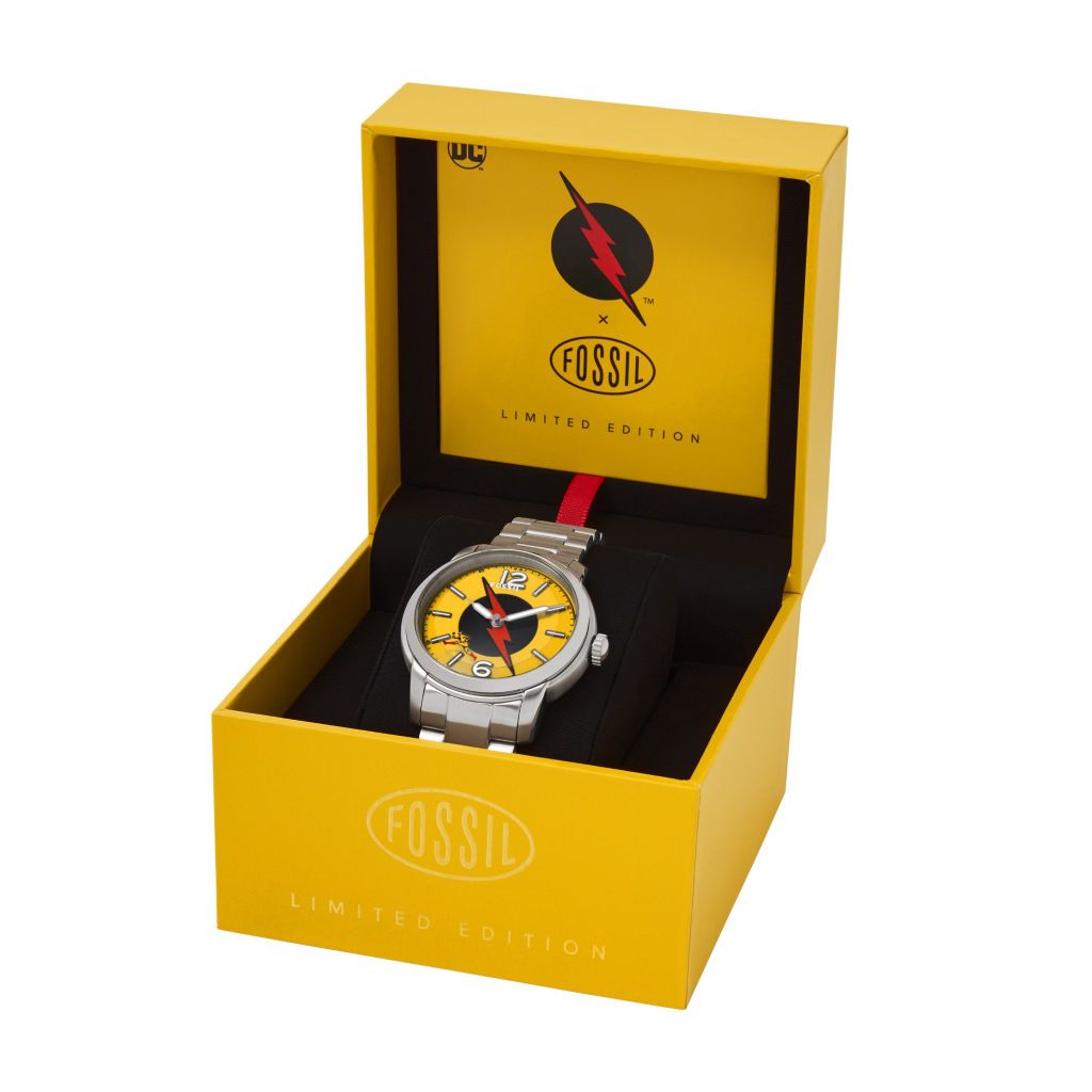 Đồng hồ Fossil The Flash limited 999 chiếc, dây thép không gỉ, mặt số 40 MM Unisex, màu vàng, LE1163