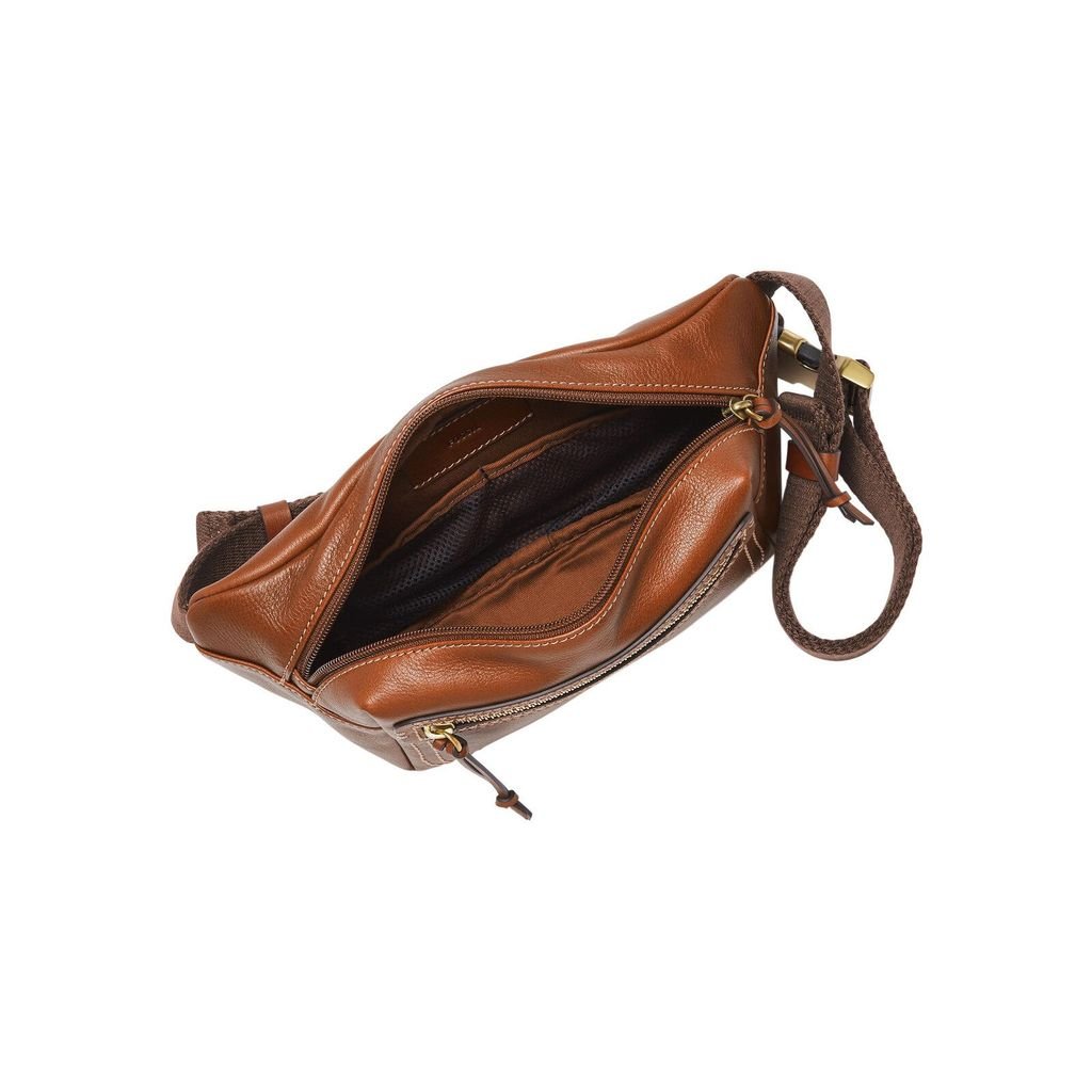 Túi da nam đeo chéo Fossil FLETCHER MBG9612210 - màu nâu