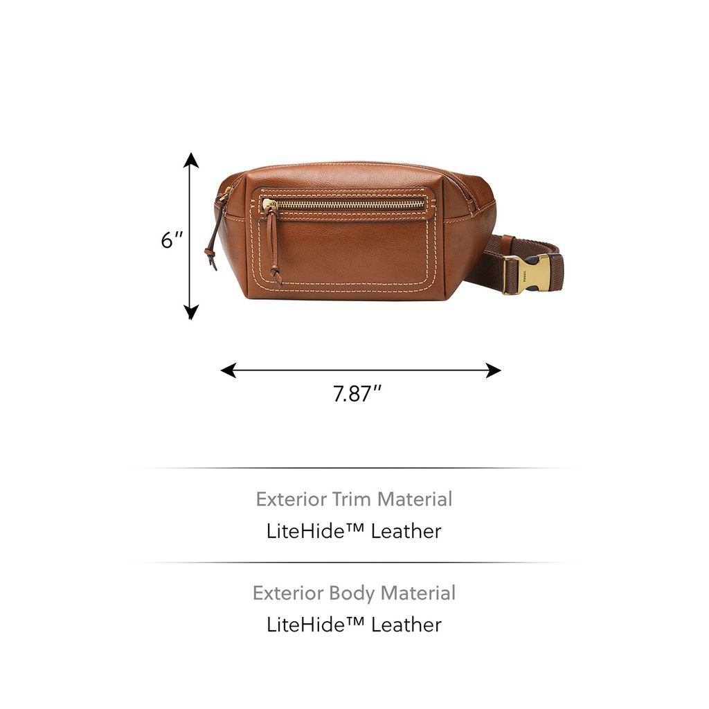 Túi da nam đeo chéo Fossil FLETCHER MBG9612210 - màu nâu