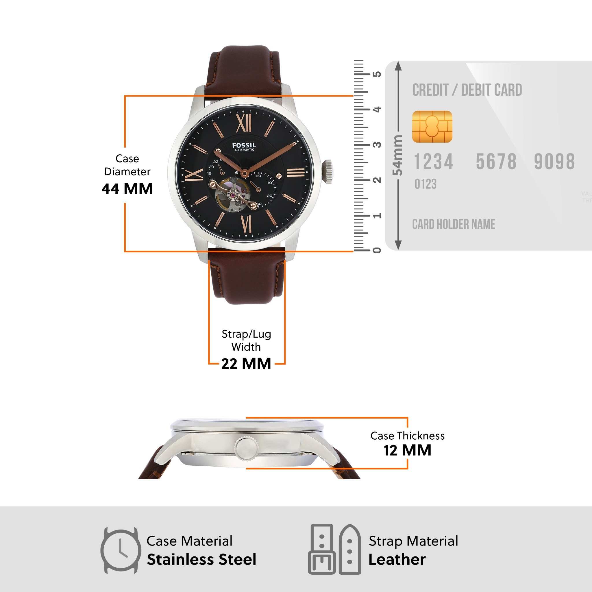 Fossil automatic me3061 sale
