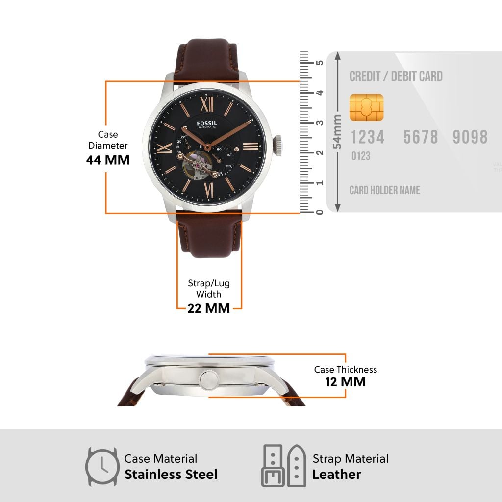 Đồng hồ nam đẹp Fossil Automatic dây da