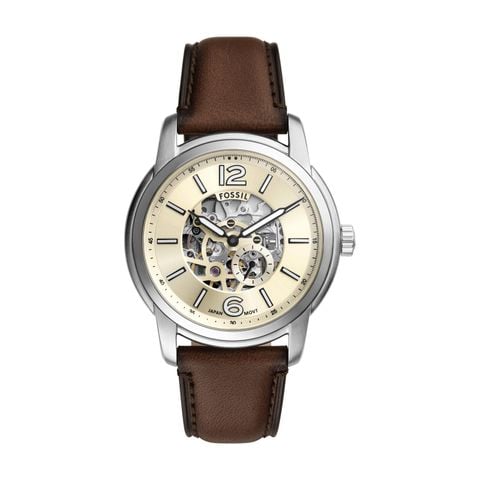 Đồng hồ nam cơ Fossil Heritage Automatic - Dây da nâu, 43MM, ME3264