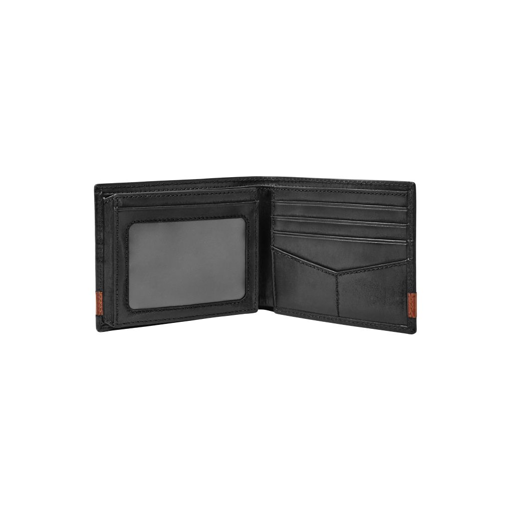 Ví da nam Fossil Quinn ML3644001 màu đen - ví gập Bifold