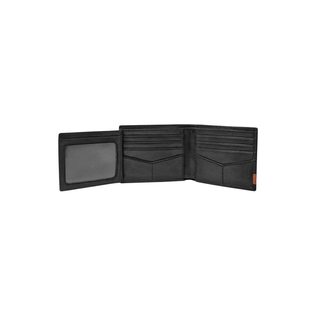 Ví da nam Fossil Quinn ML3644001 màu đen - ví gập Bifold