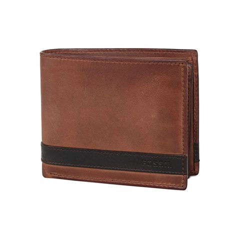 Ví da nam Fossil Bifold QUINN ML3653200 - màu nâu
