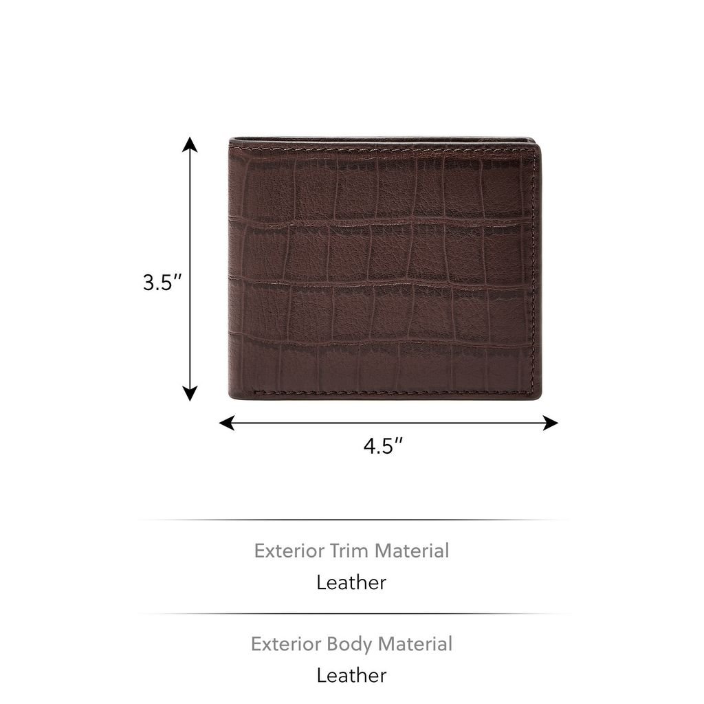 Ví da nam Fossil DERRICK ML4686204 màu nâu