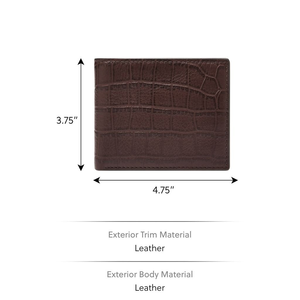 Ví da nam Fossil DERRICK ML4687204 màu nâu