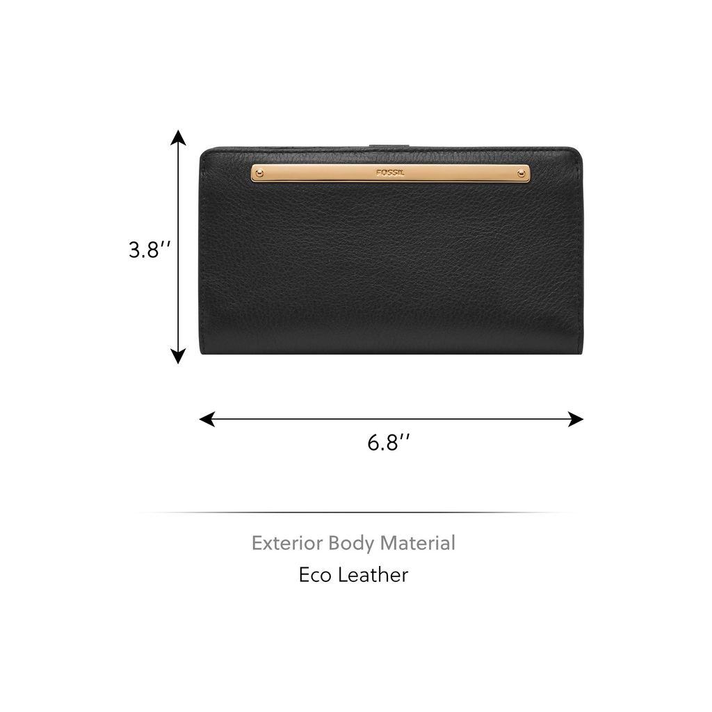 Ví da nữ Fossil LIZA SL7891G001 - da thật màu đen