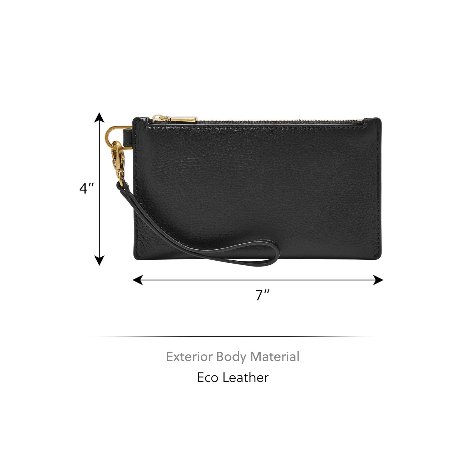  Ví da nữ Fossil Wristlet SLG1575001 - màu đen 