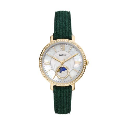 Đồng hồ nữ Fossil Jacqueline dây da, mặt 36 MM, màu xanh lá, ES5244