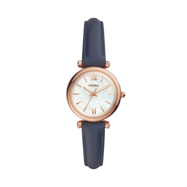 Đồng hồ nữ Fossil CARLIE MINI dây da ES4502 - màu xanh