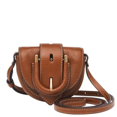 Túi đeo chéo nữ da thật Fossil Harwell ZB1849200 dòng Micro - màu nâu