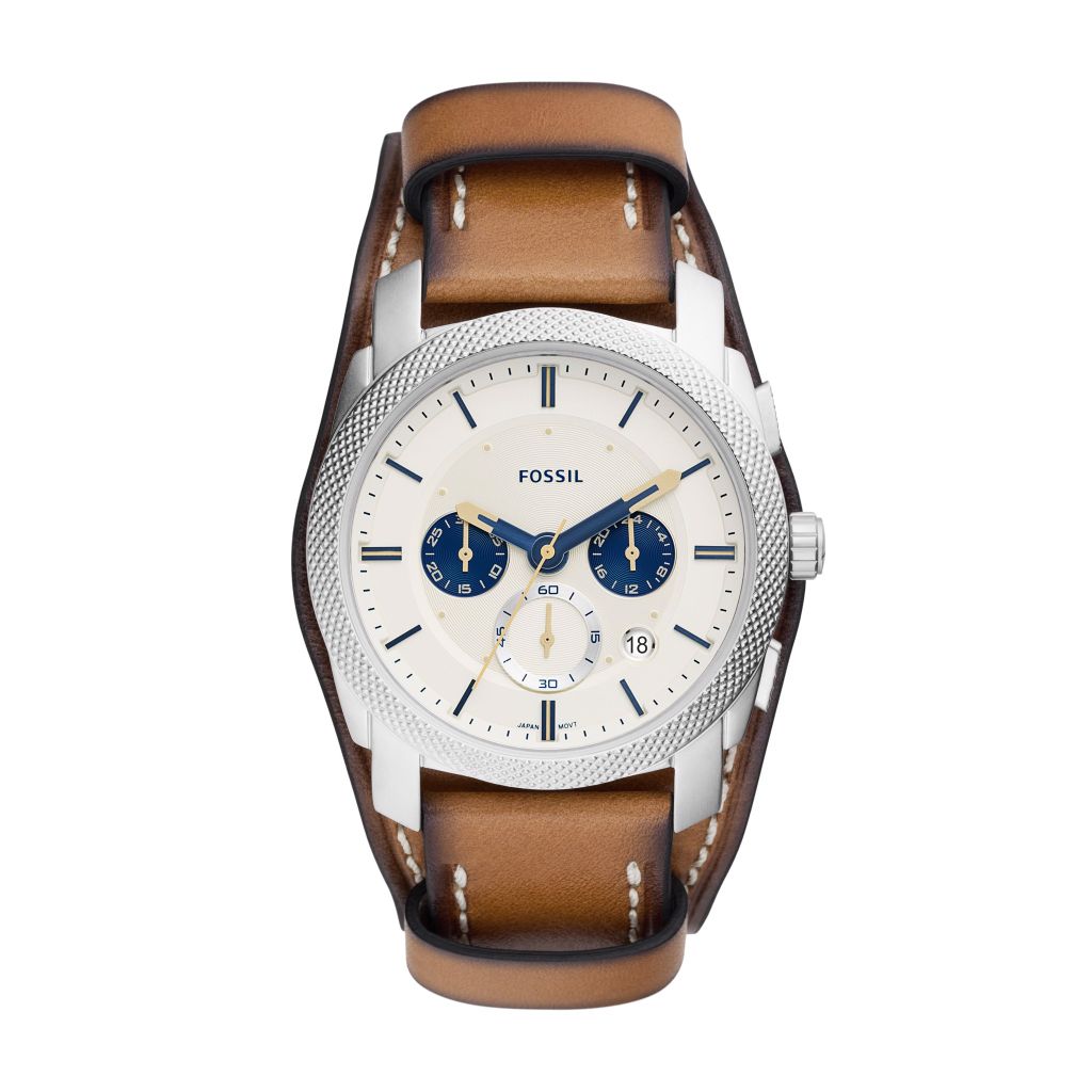 Đồng hồ nam Fossil Machine Chronograph dây da thật, mặt 42 MM, màu nâu, FS5922