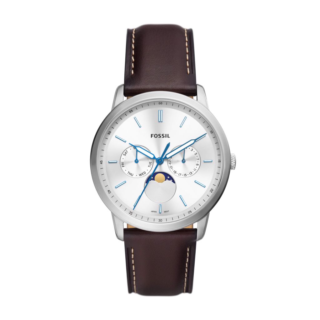 Đồng hồ nam Fossil Neutra Minimalist dây da, mặt 42 MM, màu nâu, FS5905