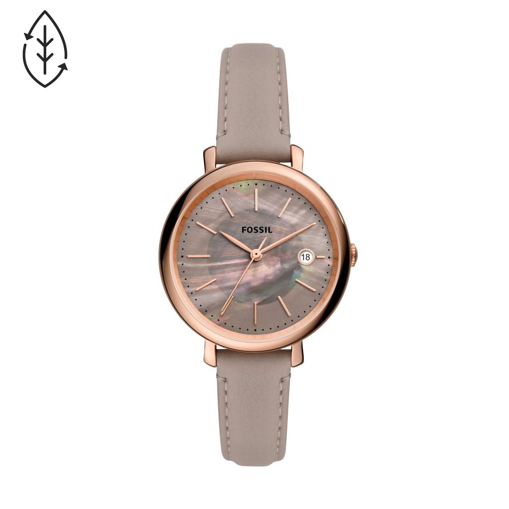 Đồng hồ nữ Fossil Jacqueline dây da, mặt 36 MM, màu xám, ES5091