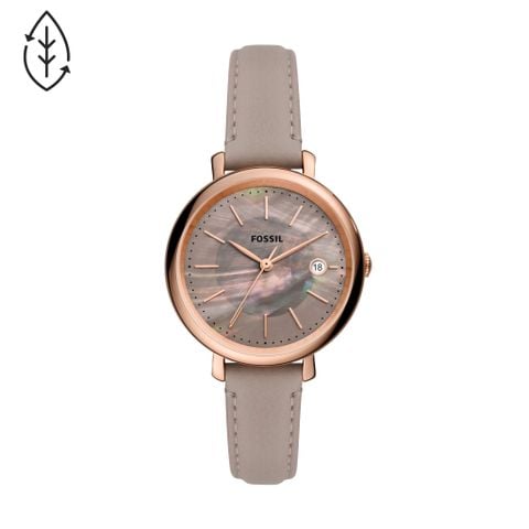 Đồng hồ nữ Fossil Jacqueline dây da, mặt 36 MM, màu xám, ES5091