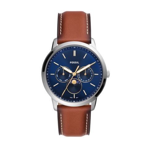 Đồng hồ nam Fossil Neutra Minimalist dây da, mặt 42 MM, màu nâu, FS5903