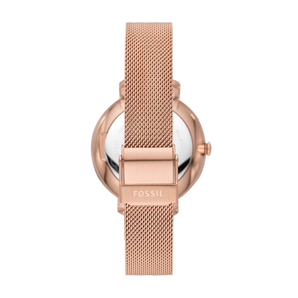 Đồng hồ nữ Fossil Jacqueline dây kim loại, mặt 36 MM, màu vàng hồng, ES4628