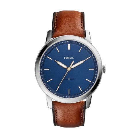 Đồng hồ nam Fossil The Minimalist 3H dây da, mặt 44 MM, màu nâu, FS5304