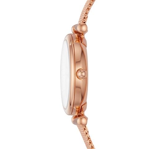 Đồng hồ nữ Fossil Carlie dây kim loại, mặt 28 MM, màu vàng hồng, ES4433