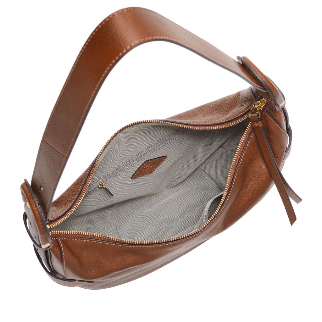 Túi đeo chéo nữ da thật Fossil Harwell ZB1847200 - màu nâu