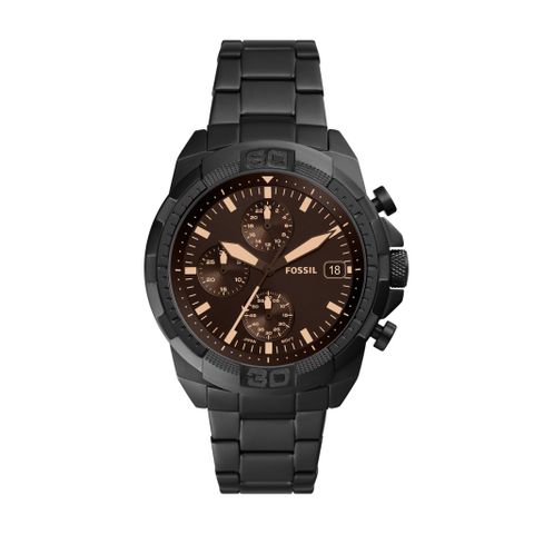 Đồng hồ nam Fossil Bronson dây kim loại, mặt 44 MM, màu đen, FS5851