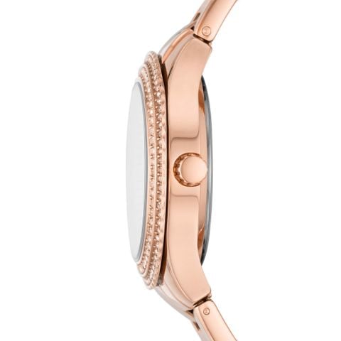 Đồng hồ nữ Fossil Stella dây kim loại, mặt 30 MM, màu vàng hồng, ES5136
