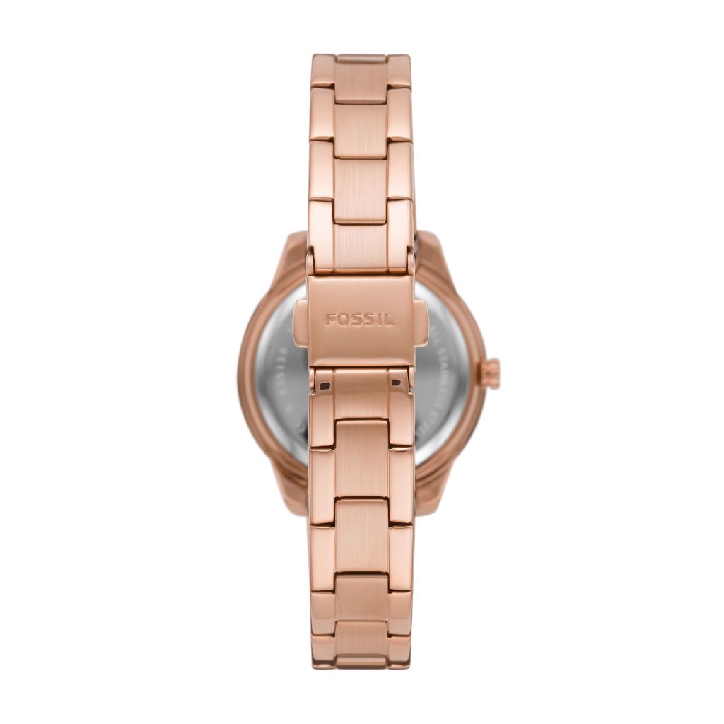 Đồng hồ nữ Fossil Stella dây kim loại, mặt 30 MM, màu vàng hồng, ES5136