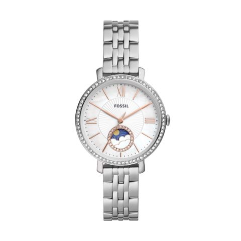 Đồng hồ nữ Fossil Jacqueline dây kim loại, mặt 36 MM, màu bạc, ES5164