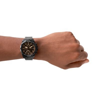 Đồng hồ nam Fossil Bronson dây kim loại, mặt 44 MM, màu đen, FS5851