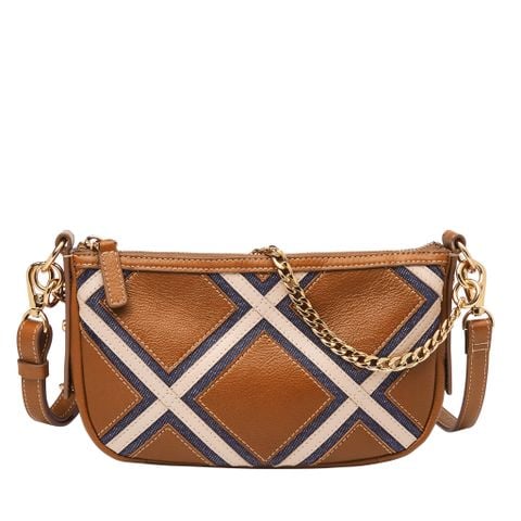Túi đeo chéo nữ da thật LiteHide™ Fossil JOLIE Baguette ZB1907194 - màu nâu