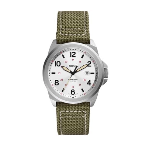 Đồng hồ nam Fossil Bronson dây nylon, mặt 40 MM, màu xanh lá, FS5918