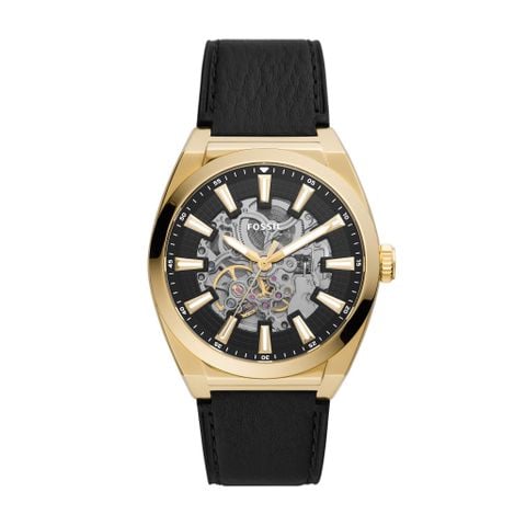 Đồng hồ nam Fossil Everett dây da, mặt 42 MM, màu đen, ME3208