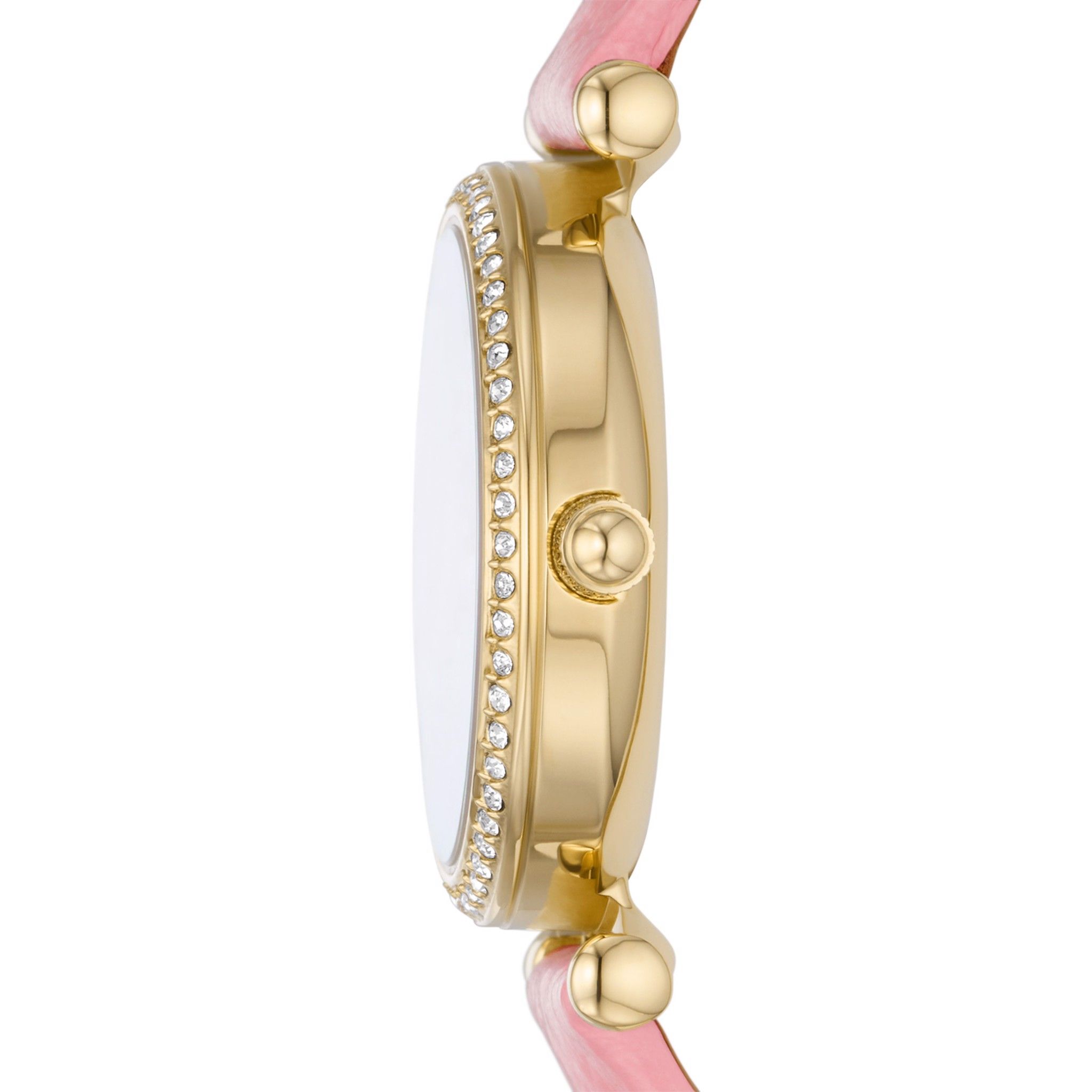  Đồng hồ nữ dây da Fossil Carlie ES5177- màu hồng 