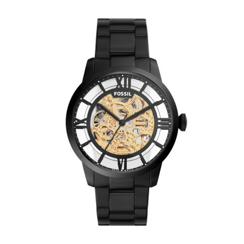 Đồng hồ cơ nam Fossil TOWNSMAN Automatic, mặt 44MM,  dây thép không gỉ - màu đen, ME3197