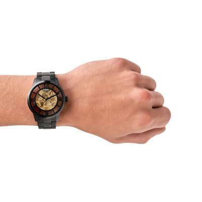 Đồng hồ cơ nam Fossil TOWNSMAN Automatic, mặt 44MM,  dây thép không gỉ - màu đen, ME3197