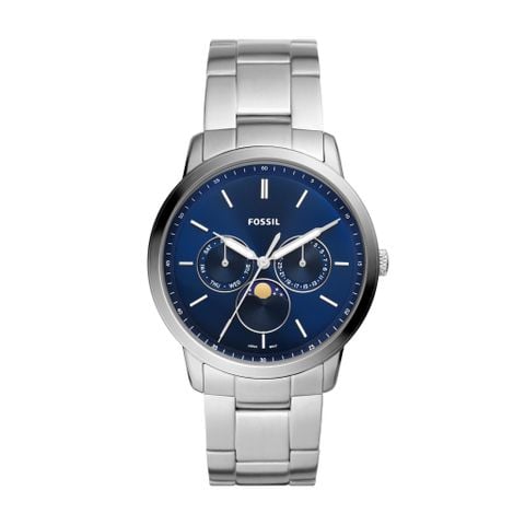 Đồng hồ nam Fossil Neutra Minimalist dây kim loại, mặt 42 MM, màu bạc, FS5907