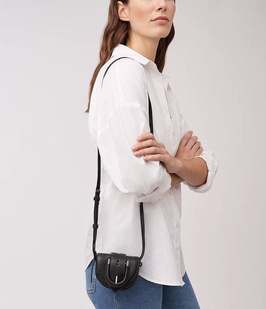 Túi đeo chéo nữ da thật Fossil Harwell Mini ZB1849001 - màu đen