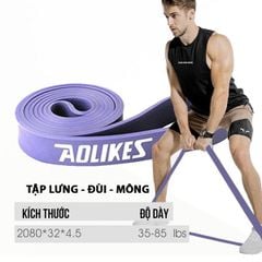 Dây kháng lực tập gym Power Band Aolikes TÍM (85lbs)