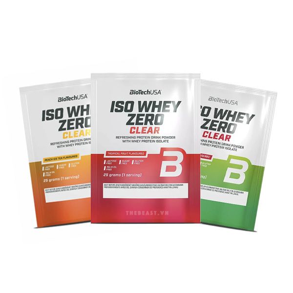 Gói dùng thử 1 lần dùng Iso Whey Zero Clear đủ vị